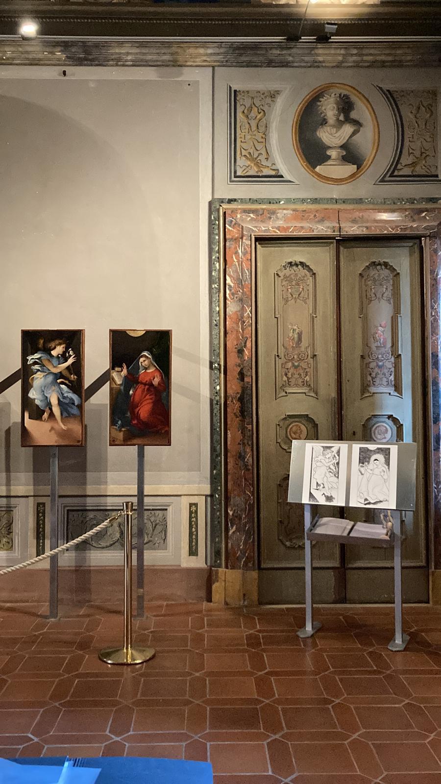 Riproduzione in tecnica PIAF dell'Annunciazione di Lorenzo Lotto