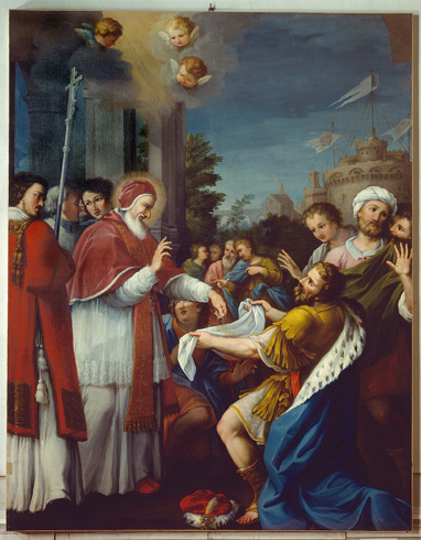 Papa Pio V dona la terra di Roma all'ambasciatore del Re di Polonia